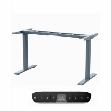 Imagem de Mesa de computador com precisão ergonômica desgaiolada Gray | Height 27.2-45.3"