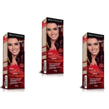 Imagem de TINTURA BEAUTY COLOR CREME ARGAN COLORS 03x96.44 RUIVO CLARO INDECIFRA