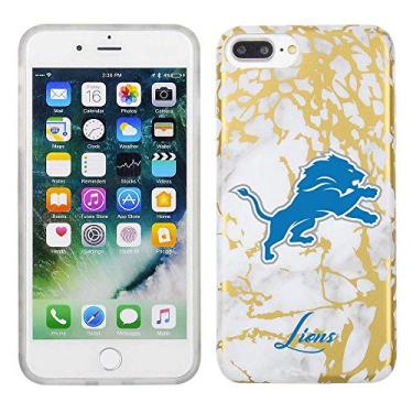 Imagem de Prime Brands Group Capa de celular para Apple iPhone 8 Plus/7 Plus/6S Plus - Branco/Ouro - Licenciado pela NFL Detroit Lions