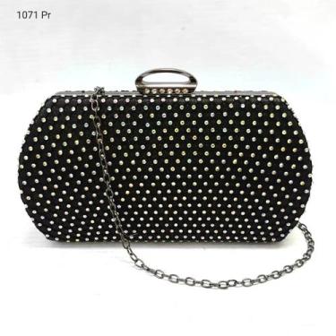 Imagem de Bolsa Clutch Festa / Casamento / Balada Strass 1071 - H2 Bolsas, Preto