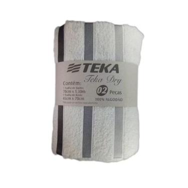 Imagem de Jogo de toalhas 2 peças teka dry (1 rosto+1 banh, BRANCO