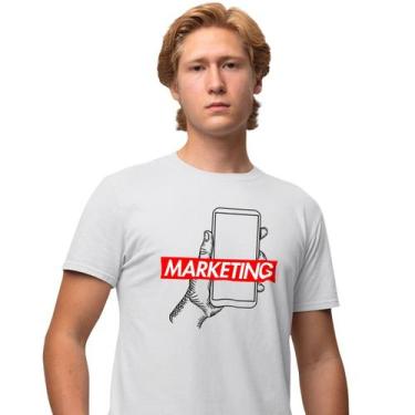 Imagem de Camisa Camiseta Masculina Estampada Supreme Marketing 100% Algodão Fio
