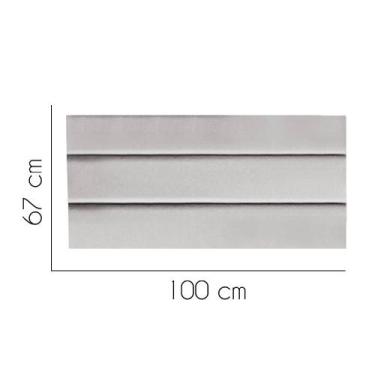 Imagem de Painel Estofada Turim 100 cm Solteiro Quarto para Cama Box Suede Cinza