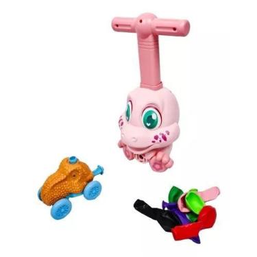 Imagem de Carrinho Movido A Ar C/ Balões Dino Racing Team ( rosa) - Toy King