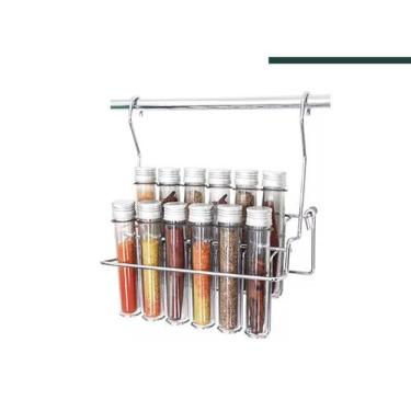 Imagem de Jomer - Porta Temperos 12 tubos pet cromado 4550