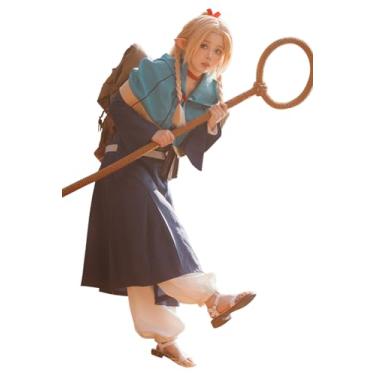 Imagem de Roocnie Delicious in Dungeon Cosplay Marcille Outfit Dress Anime Dungeon Meshi Costume Cloak L