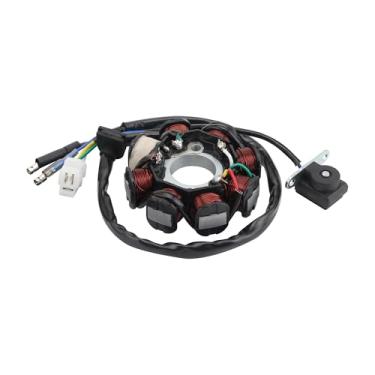 Imagem de GOOFIT Estator Magneto 8 bobinas 5 fios de substituição para motor GY6 chinês 50cc 60cc 80cc ATV Scooter