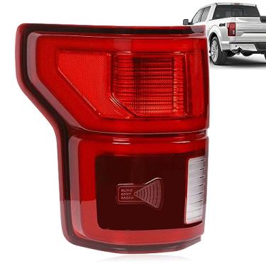 Imagem de Luzes traseiras de LED com ponto cego compatíveis com Ford F150 2018 2019 2020, lado esquerdo do motorista, luz traseira, conjunto de sinal de lâmpada de freio com lâmpada # KL3Z13405B