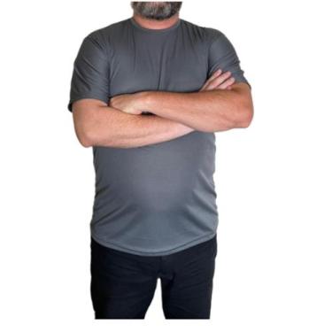 Imagem de Camiseta plus size dry fit masculina - GKS MODAS, Cinza, G2