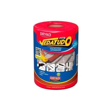 Imagem de Fita Vedatudo Alumínio Terracota Multiuso Autoadesiva - Dryko 20cm X 10m