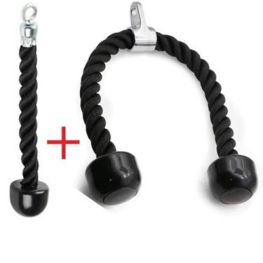Imagem de Kit Puxador Corda Triceps Crossover Pulley Musculação - OCCY