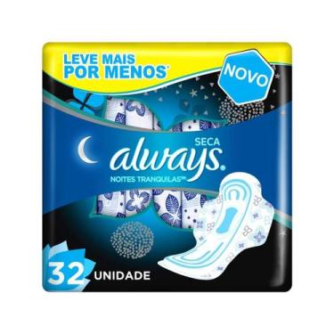 Imagem de Absorvente Always Noites Tranquilas Seca com Abas 32 Unidades Leve mai