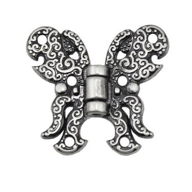 Imagem de Kit Dobradiça Borboleta Papilon 4 Peças Decoração P/ Caixas Mdf - Meta