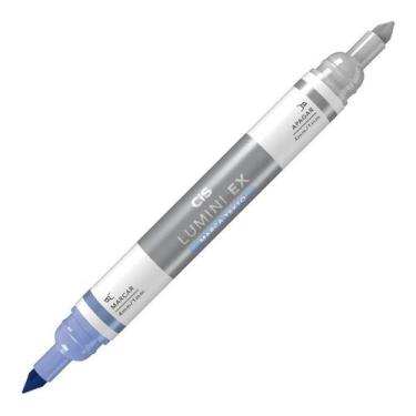 Imagem de Caneta Marca-Texto Ponta Dupla Apagável Lumini EX CIS Azul, Azul