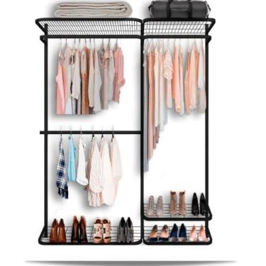 Imagem de Closet Aramado - Linear CLR371 - 1,60 - Smart Black - Casa Expressa