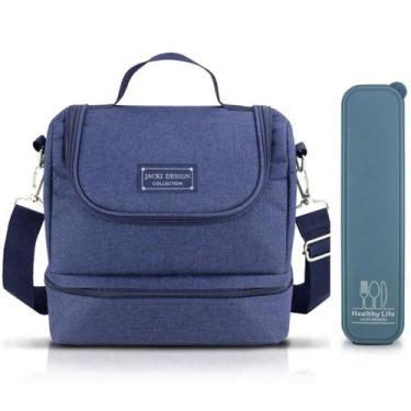 Imagem de Bolsa Térmica Lancheira Necessaire Concept Marmita Lanches Bebidas 2 C