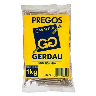 Imagem de Prego Com Cabeça Polido 18x24 (2.1/4x10) 1kg - Gerdau
