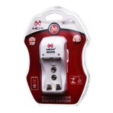 Imagem de Carregador de Pilha Mox Para 2 pilhas AA AAA 1 Bateria 9v