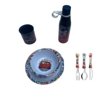 Imagem de Conjunto Carros, pratos,  caneca, Garrafa, talheres - NT - TUUT