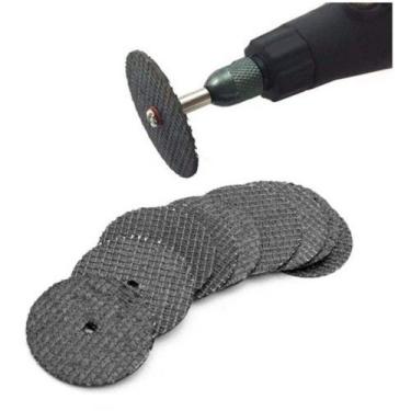 Imagem de Kit 15 Discos Mini Retifica Fibra De Vidro 32mm + 1 Haste - Fox tools 