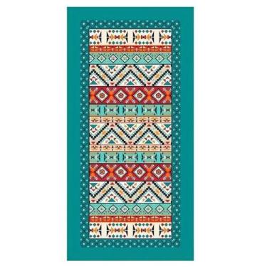 Imagem de Toalha de Banho Praia Piscina Estampada Aveludada Maragogi Geométrica 