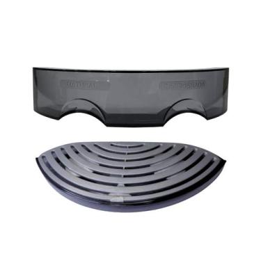 Imagem de Kit 2 Viseira Cinza Titanium Latina Pa355 + Bandeja Prata