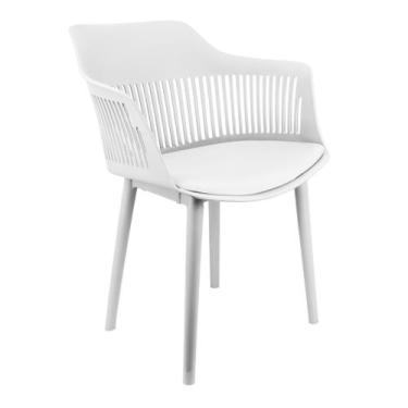 Imagem de Cadeira Marcela Montreal Mena Polipropileno com Estofado em material s