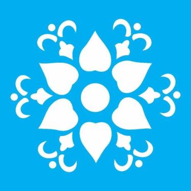 Imagem de Stencil Opa 10 X 10 cm - Mandala Flor - 1310 - Opa Criando Arte