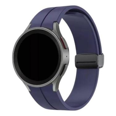 Imagem de Pulseira Poolsy Paces Compatível Com Galaxy Watch 4, 5, 6, Azul Escuro