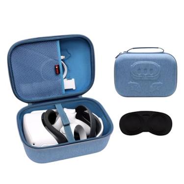 Imagem de XANAD Capa VR compatível com Oculus Meta Quest 3/Quest 2/Vision Pro Official Original/Elite Strap Version Headset VR e acessórios de controle de toque, adequada para viagens e armazenamento doméstico