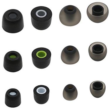 Imagem de AlxCD Eartips para fone de ouvido Jaybird Bluebud X3 X2 X, SML 3 tamanhos, 6 pares, silicone macio e espuma viscoelástica, substituição de pontas de orelha de gel, adequado para Jaybird Bluebud X X2 X3 (4,5 mm) [gel e espuma], Small/Medium/Large