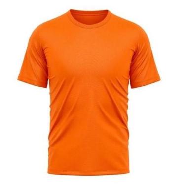 Imagem de Camisa Manga Curta Basica Lisa Poliéster Premium - Genérico, Laranja, 