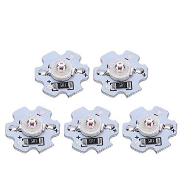 Imagem de Lâmpada de Chip Led, Conta de Lâmpada Led Com Base de Alumínio Lâmpada de 0,79 X 0,28 pol. para Lanternas, Luzes Diy (Luz Vermelha)