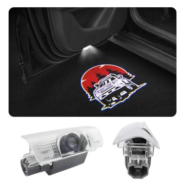 Imagem de Luzes LED com logotipo para porta de carro compatíveis com GX400 GX460 2012-2023 cortesia projetor, lâmpada de boas-vindas a laser, kit de luzes de poça, acessórios de carro (GX 2012-2023)