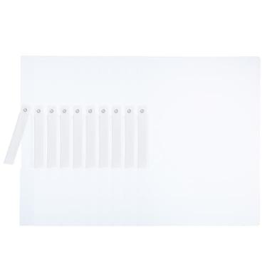 Imagem de PATIKIL Capas de relatório, 10 peças, capa de plástico transparente para pasta com clipe giratório, tamanho A4, pastas de apresentação profissional para organizador de documentos, currículo de