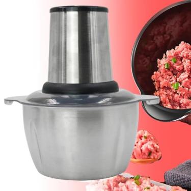 Imagem de Processador e Triturador Elétrico de Alimentos 3L em Aço Inox (220V) com 4 Lâminas 850W - Ideal para Carnes, Legumes (220, Volts)