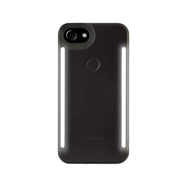Imagem de Capa para celular LuMee Duo, preto fosco | Iluminação de LED frontal e traseira, regulador de intensidade variável | Absorção de choque, capa de para-choque, capa de celular para selfie | iPhone 8/iPhone 7/iPhone 6S/iPhone 6 (LD-IP7-BLK)