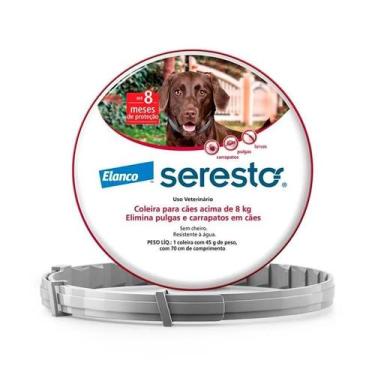 Imagem de Coleira Antipulgas e Carrapatos Bayer Seresto Cães Acima 8kg - ELANCO/