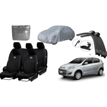 Imagem de Kit Completo Capa de Couro Palio 12-18 + Limpador de Parabrisa + Capa 