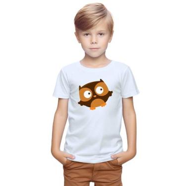 Imagem de Camiseta Coruja Brown Corujinha Camisa Personalizada Blusa Infantil e 