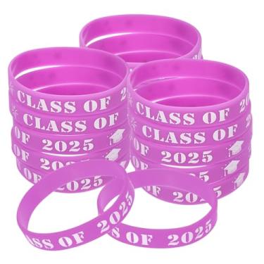 Imagem de 25 Pulseiras De Silicone Da Turma De 2025 Suprimentos Festa De Formatura Pulseiras Decorativas Materiais Escolares Portáteis