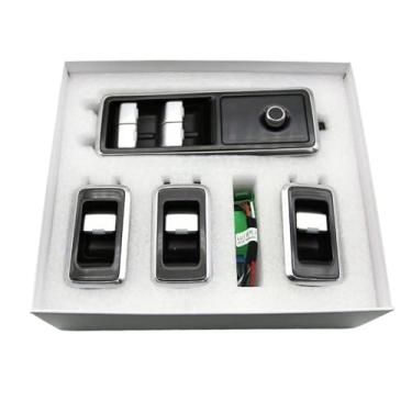 Imagem de Venda quente Botão de controle do interruptor do regulador do elevador da janela do carro, decoração interior do carro, alcance de atualização compatível com Rover 2014-2017