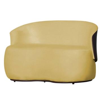 Imagem de Poltrona Namoradeira Sofá Orgânico 2 Lugares Beatriz Suede Composê Com Marrom