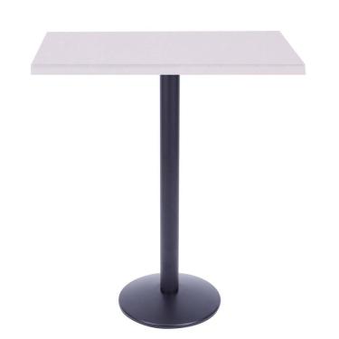 Imagem de Mesa Bistrô Zeta 111,50 cm (Altura) com Tampo em MDP Quadrado 70 cm Branco