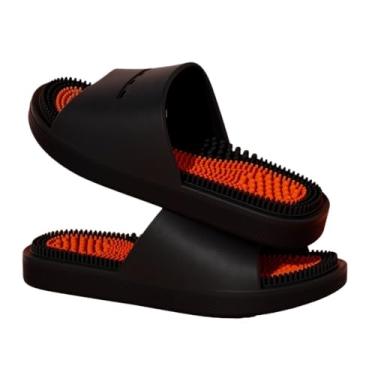 Imagem de Chinelos De Massagem De Acupressão Alívio Da Fascite Plantar Homens E Mulheres Sandálias De Massagem De Reflexologia Melhora A Circulação Massageador Pés Relaxante Sapatos De Banho Para Casa(Black,42/