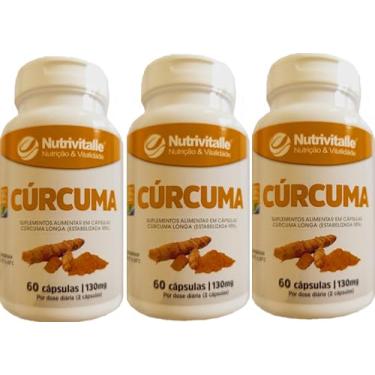Imagem de Curcuma Nutrivitalle 60 Cápsulas Kit 3 Unidades