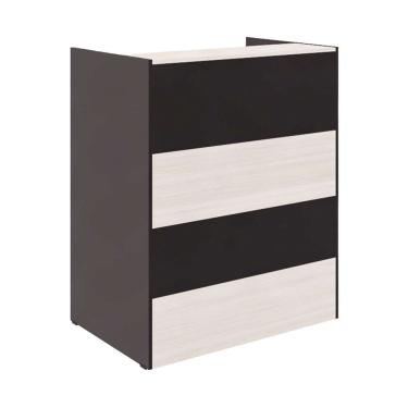 Imagem de Balcão Recepção Carvalho Berlin e Preto 90 cm