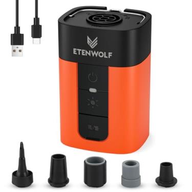 Imagem de ETENWOLF Bomba de ar Air 5 PRO MAX para infláveis, bomba de ar elétrica portátil com bateria de 10400 mAh, inflador e desinflador rápido 4x, bomba de 720 L/min para boias de piscina, sacos de