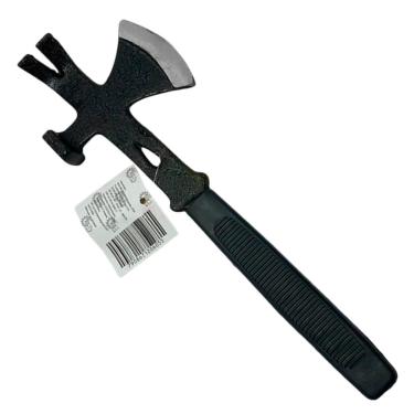 Imagem de Mini Machado Machadinha 31cm em Aço Inoxidável com Cabo Emborrachado Ideal para Camping Sobrevivência e Corte de Madeira