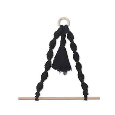 Imagem de Acessórios de cozinha dispensador de rolo higiênico toalheiro corda macramê suporte de papel higiênico tapeçaria suspensa suprimentos de hotel casa prateleira de toalha suporte de toalha de papel (cor